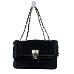 Anne Klein Black Tweed Bag